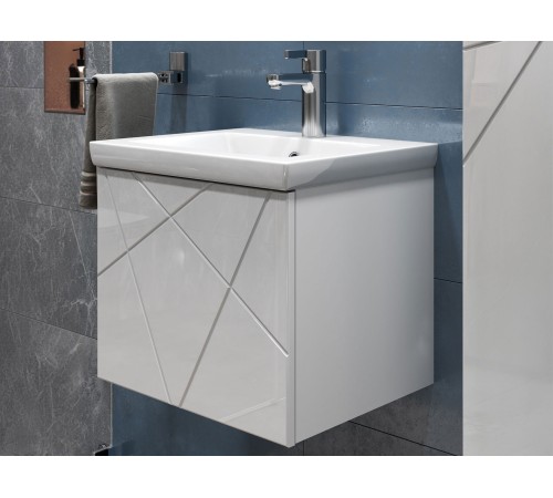 Тумба под раковину Геометрия 800-0-1 (Комо) навесная, бетон