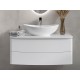 Тумба под раковину Луна 1000-0-2 со столешницей навесная с раковиной, белый