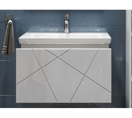 Тумба под раковину Геометрия 800-0-1 (Комо) навесная, бетон