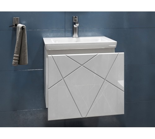 Тумба под раковину Геометрия 800-0-1 (Комо) навесная, бетон