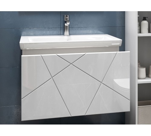 Тумба под раковину Геометрия 800-0-1 (Комо) навесная, бетон