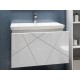 Тумба под раковину Геометрия 800-0-1 (Комо) навесная, бетон