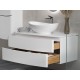 Тумба под раковину Луна 1000-0-2 со столешницей навесная с раковиной, белый