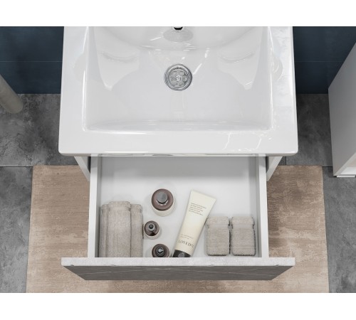 Тумба под раковину Геометрия 800-0-1 (Комо) навесная, бетон