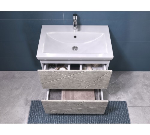 Тумба под раковину Геометрия 600-0-2 (Комо), бетон