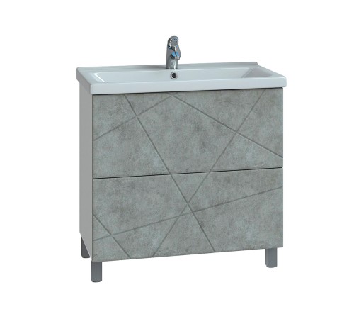 Тумба под раковину Геометрия 600-0-2 (Комо), бетон