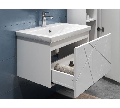 Тумба под раковину Геометрия 800-0-1 (Комо) навесная, бетон