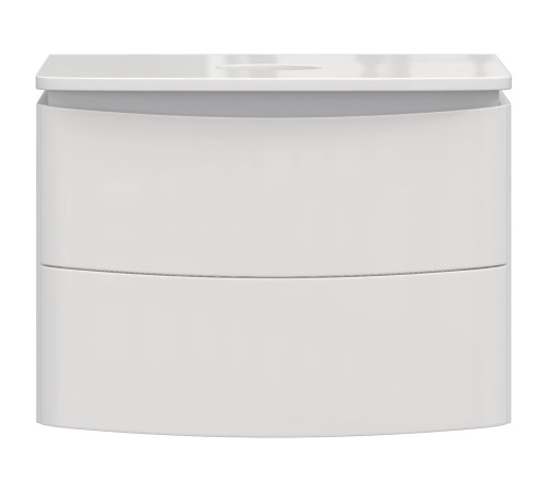 Тумба под раковину Луна 600-0-2 со столешницей навесная, белый