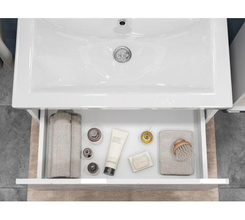 Тумба под раковину Геометрия 800-0-1 (Комо) навесная, бетон