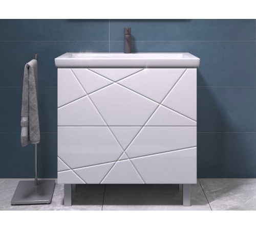 Тумба под раковину Геометрия 600-0-2 (Комо), бетон