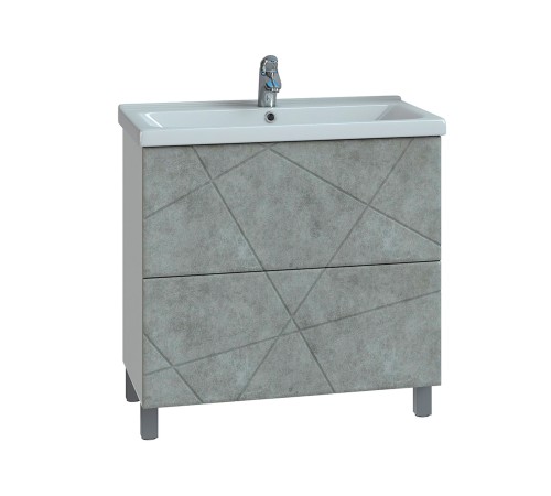 Тумба под раковину Геометрия 600-0-2 (Комо), бетон