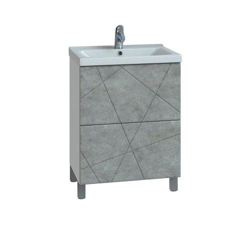 Тумба под раковину Геометрия 600-0-2 (Комо), бетон