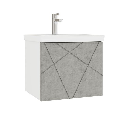 Тумба под раковину Геометрия 800-0-1 (Комо) навесная, бетон