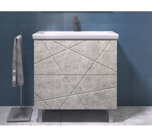 Тумба под раковину Геометрия 600-0-2 (Комо), бетон