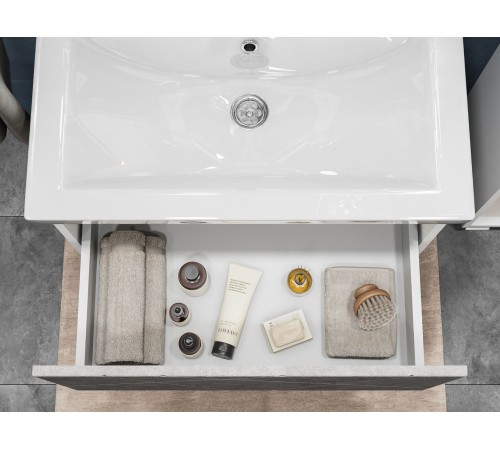 Тумба под раковину Геометрия 800-0-1 (Комо) навесная, бетон