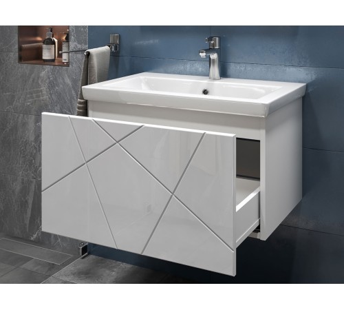 Тумба под раковину Геометрия 800-0-1 (Комо) навесная, бетон