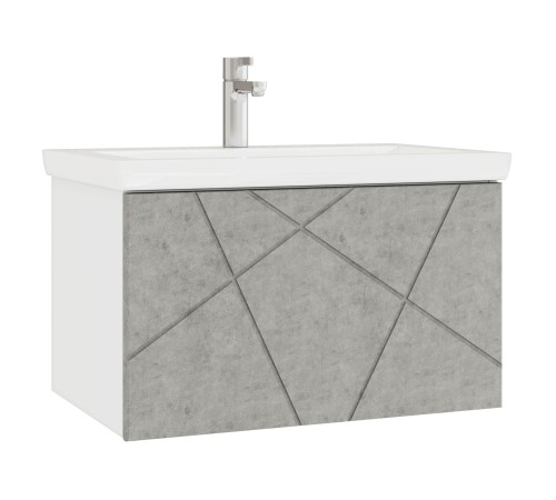 Тумба под раковину Геометрия 800-0-1 (Комо) навесная, бетон