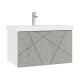 Тумба под раковину Геометрия 800-0-1 (Комо) навесная, бетон