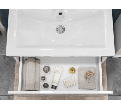 Тумба под раковину Геометрия 800-0-1 (Комо) навесная, бетон