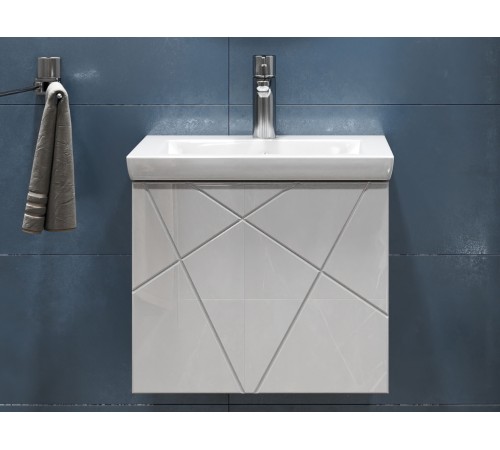 Тумба под раковину Геометрия 800-0-1 (Комо) навесная, бетон