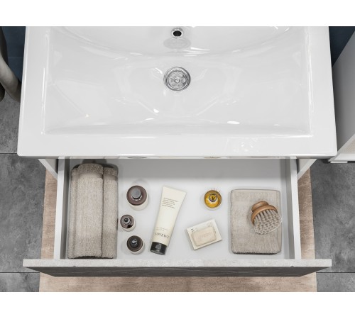 Тумба под раковину Геометрия 800-0-1 (Комо) навесная, бетон