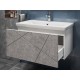 Тумба под раковину Геометрия 800-0-1 (Комо) навесная, бетон