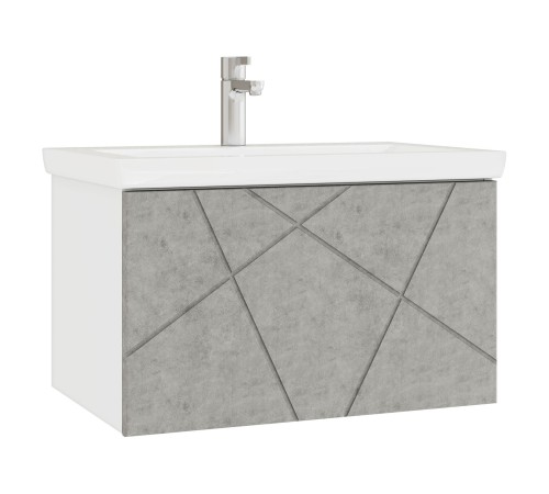 Тумба под раковину Геометрия 800-0-1 (Комо) навесная, бетон