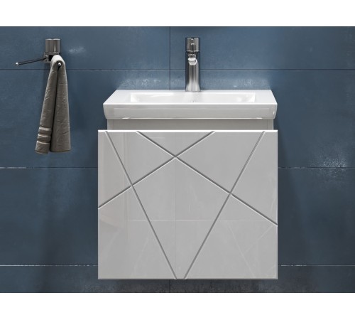 Тумба под раковину Геометрия 800-0-1 (Комо) навесная, бетон