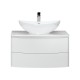 Тумба под раковину Луна 800-0-2 со столешницей навесная с раковиной, белый