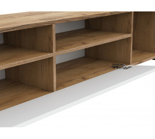 ТВ-тумба Кайло, дуб золотой/белый матовый