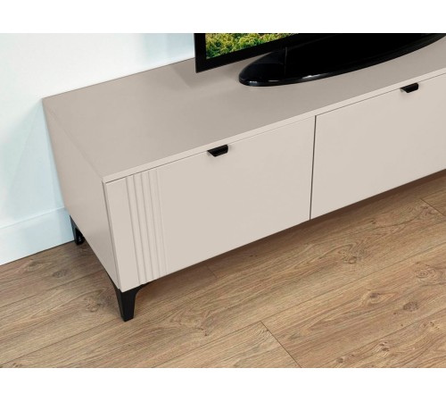 ТВ-тумба 3 дв Рич, кашемир/фрапучино матовый/черный ТВ-тумба 3 дв Рич, кашемир/фрапучино матовый/черный