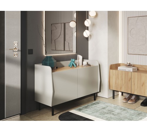 ТВ-Тумба Бруно 2 дв, шалфей/дуб крафт золотой