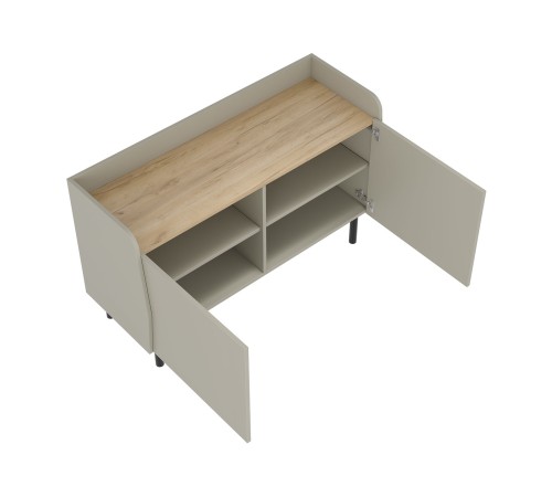 ТВ-Тумба Бруно 2 дв, шалфей/дуб крафт золотой