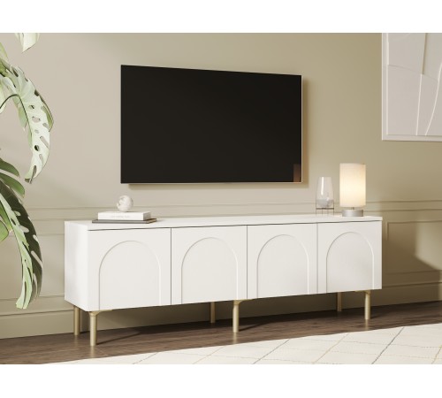 ТВ-тумба Ванесса, белый/золото