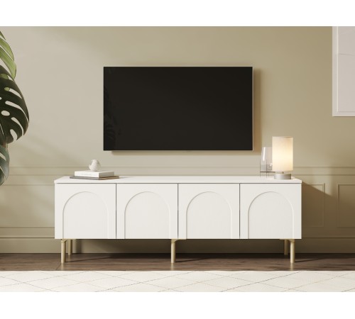 ТВ-тумба Ванесса, белый/золото