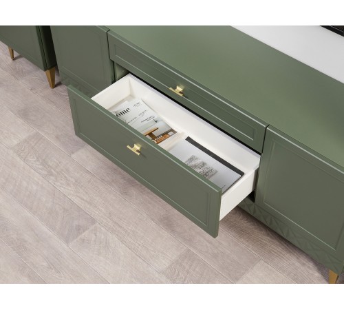 ТВ-тумба Марион 16.167, дымчатый зеленый/олива шагрень