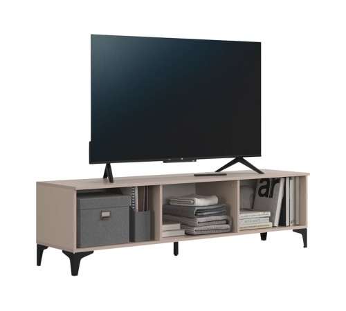 ТВ-тумба 3 дв Рич, кашемир/фрапучино матовый/черный ТВ-тумба 3 дв Рич, кашемир/фрапучино матовый/черный