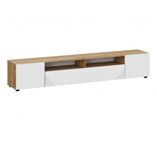 ТВ-тумба Кайло, дуб золотой/белый матовый