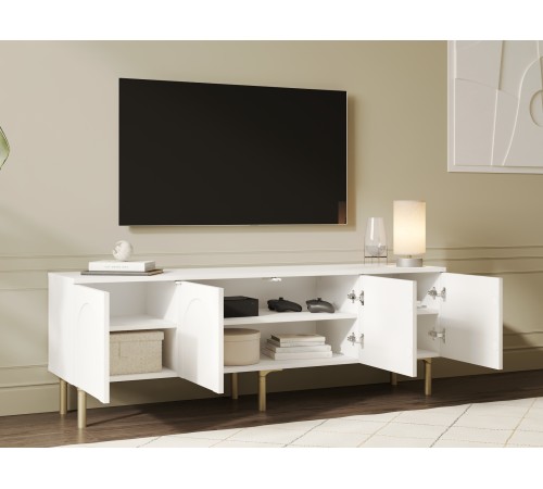 ТВ-тумба Ванесса, белый/золото