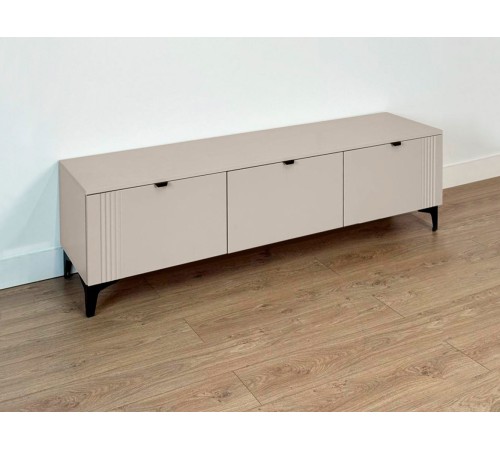 ТВ-тумба 3 дв Рич, кашемир/фрапучино матовый/черный ТВ-тумба 3 дв Рич, кашемир/фрапучино матовый/черный