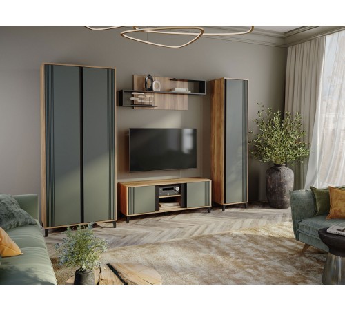 ТВ-тумба Богемия 463.04, дуб барокко/зеленый ТВ-тумба Богемия 463.04, дуб барокко/зеленый