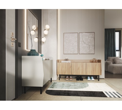 ТВ-Тумба Бруно 2 дв, шалфей/дуб крафт золотой