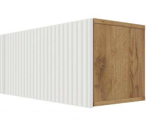 ТВ-тумба Кайло навесная, дуб золотой/белый матовый