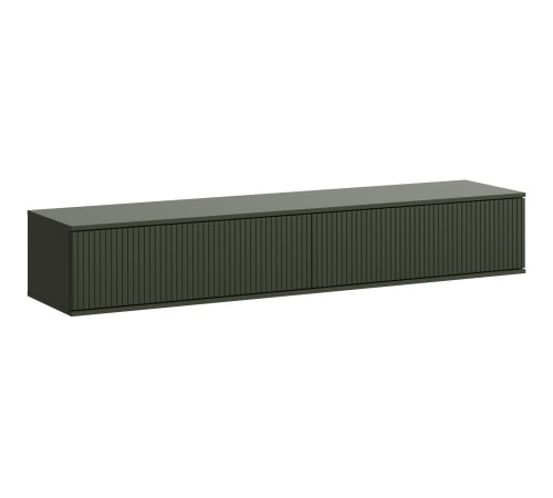 ТВ-тумба подвесная Амели 2 ящ, оливковый базальт