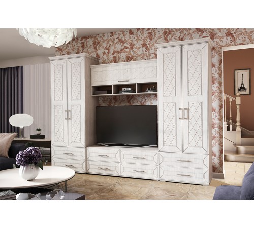 ТВ-тумба Британика, дуб атланта/дуб брашированный