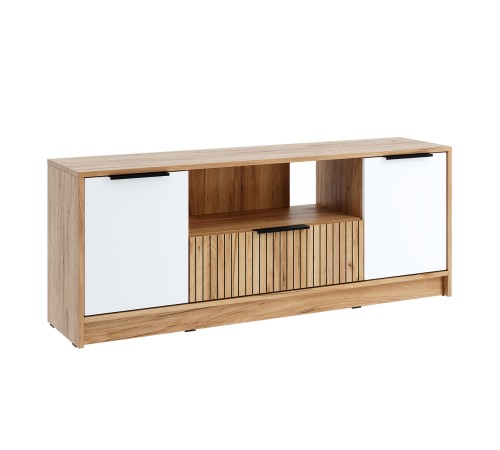 ТВ-тумба Ивис, дуб крафт золотой/белый