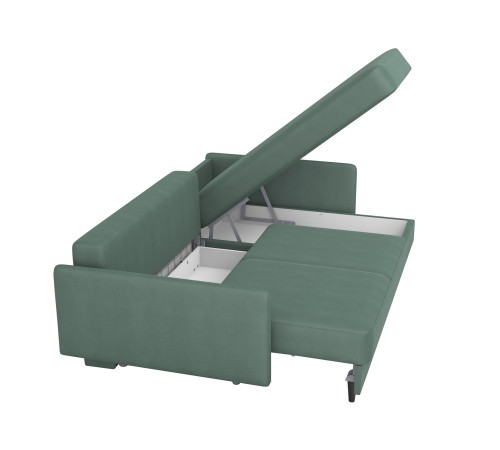 Диван Эдриан угловой, зеленый