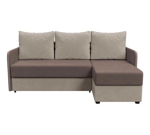 Диван Салем угловой, коричневый