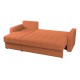 Диван Терри угловой, оранжевый