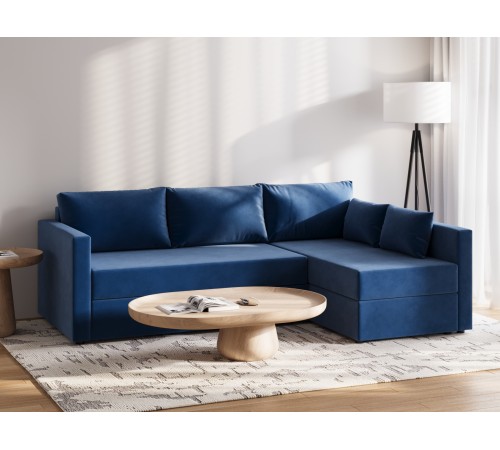 Диван Камелия угловой, синий